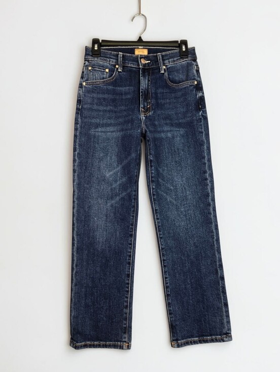 MOTHER Denim - Mother The Dazzler Shift Jean Size 27 Dark Blue Denim Straight Leg Mid-rise